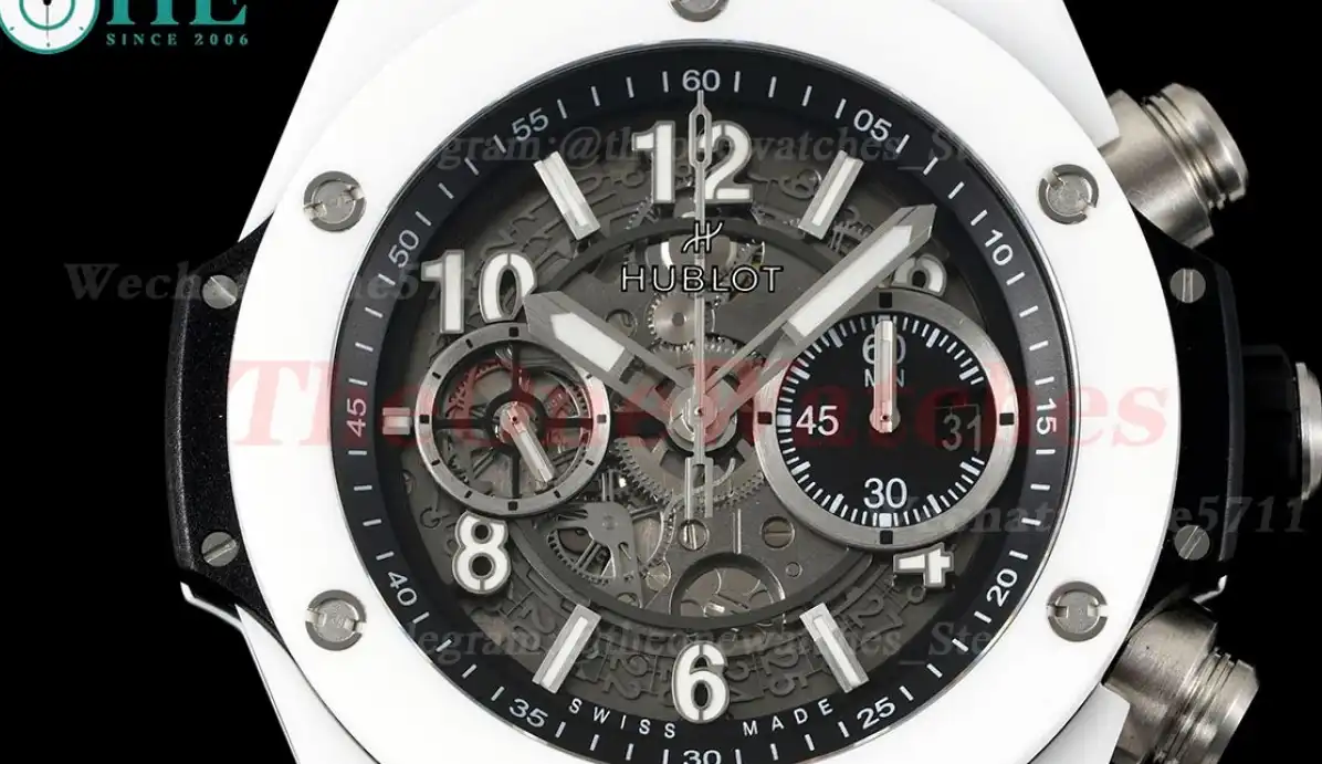 Big Bang Unico 42mm White Ceramic RU Skeleton Dial BBF HUB1280