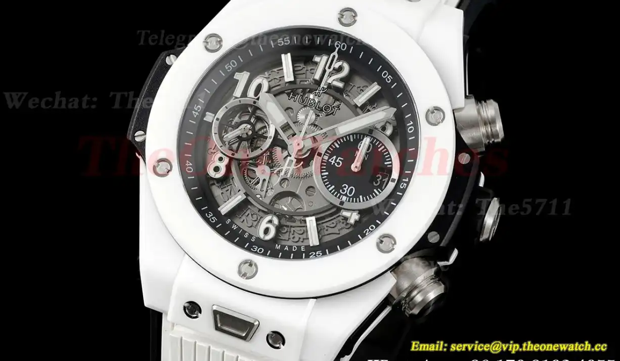 Big Bang Unico 42mm White Ceramic RU Skeleton Dial BBF HUB1280