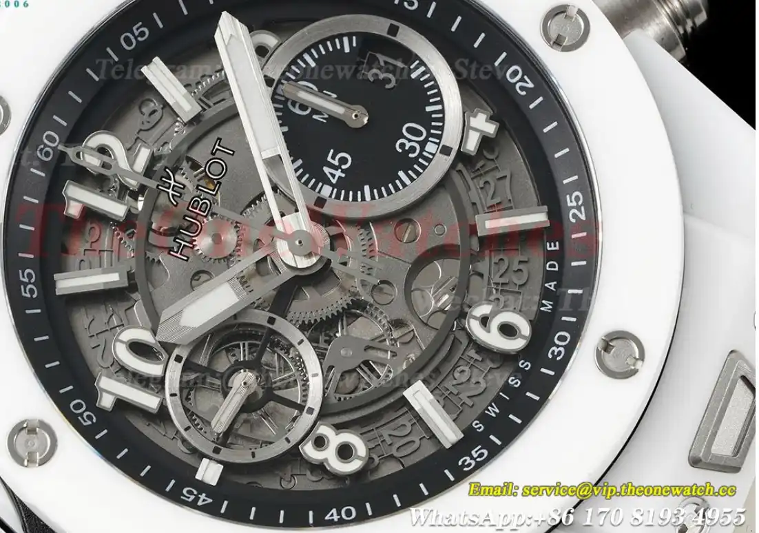 Big Bang Unico 42mm White Ceramic RU Skeleton Dial BBF HUB1280