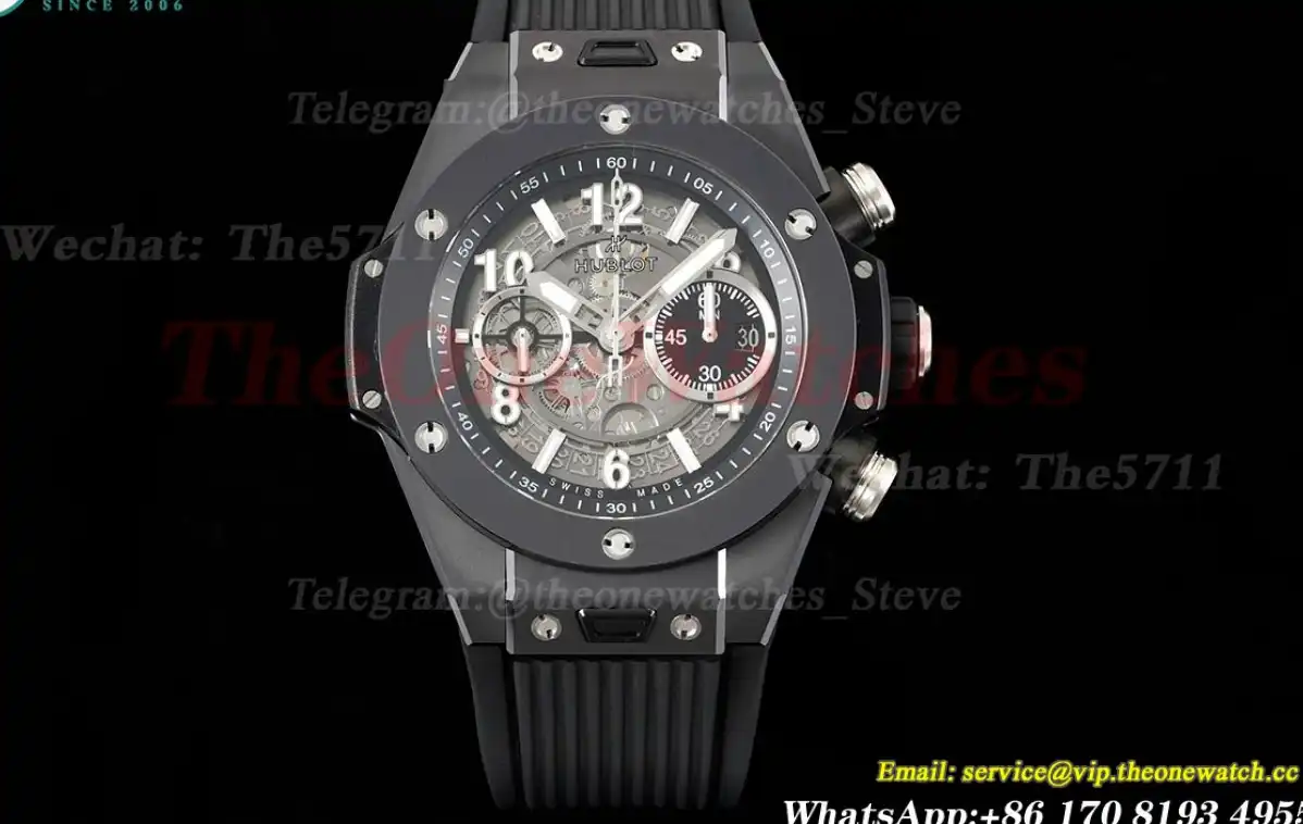 Big Bang Unico 42mm Black Ceramic RU Skeleton Dial BBF HUB1280