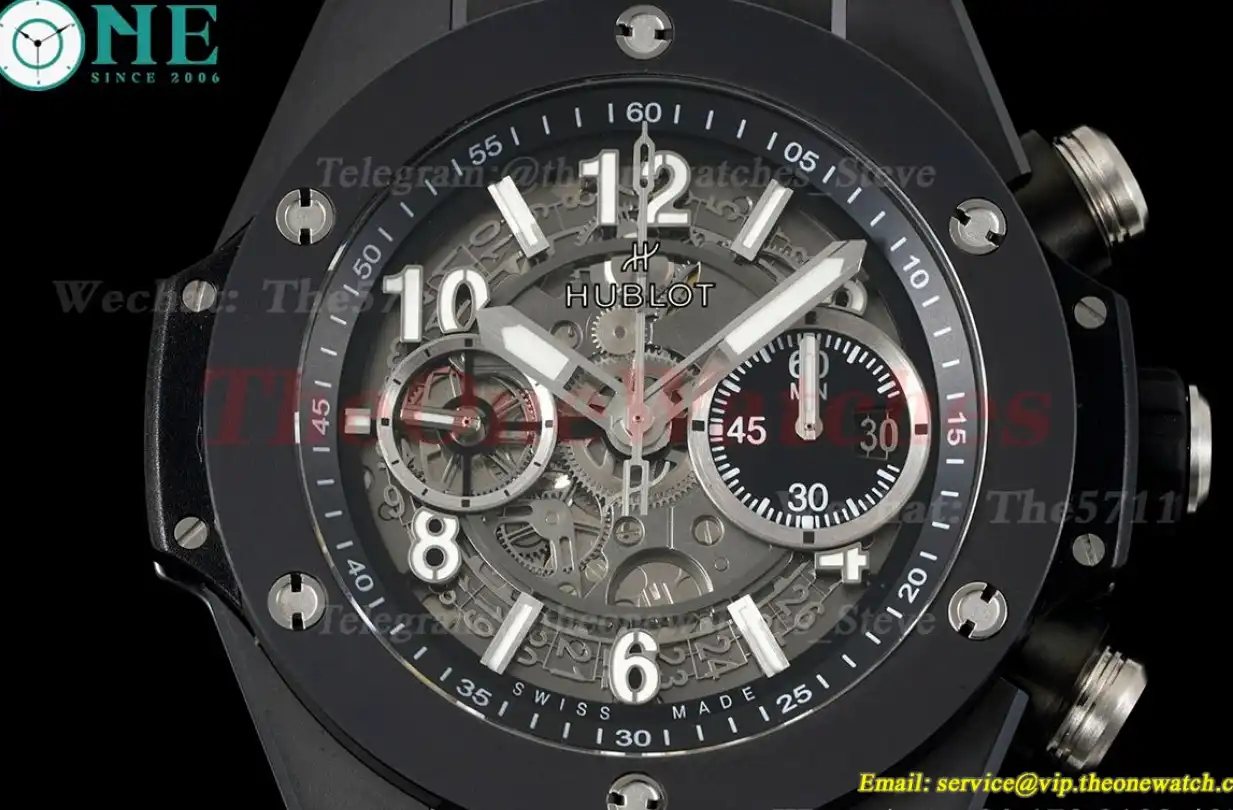 Big Bang Unico 42mm Black Ceramic RU Skeleton Dial BBF HUB1280