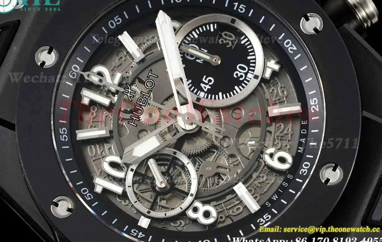 Big Bang Unico 42mm Black Ceramic RU Skeleton Dial BBF HUB1280