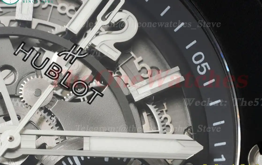 Big Bang Unico 42mm Black Ceramic RU Skeleton Dial BBF HUB1280