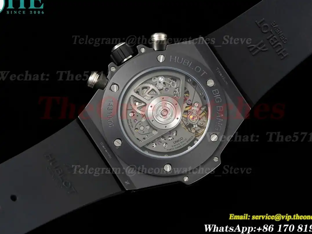 Big Bang Unico 42mm Black Ceramic RU Skeleton Dial BBF HUB1280