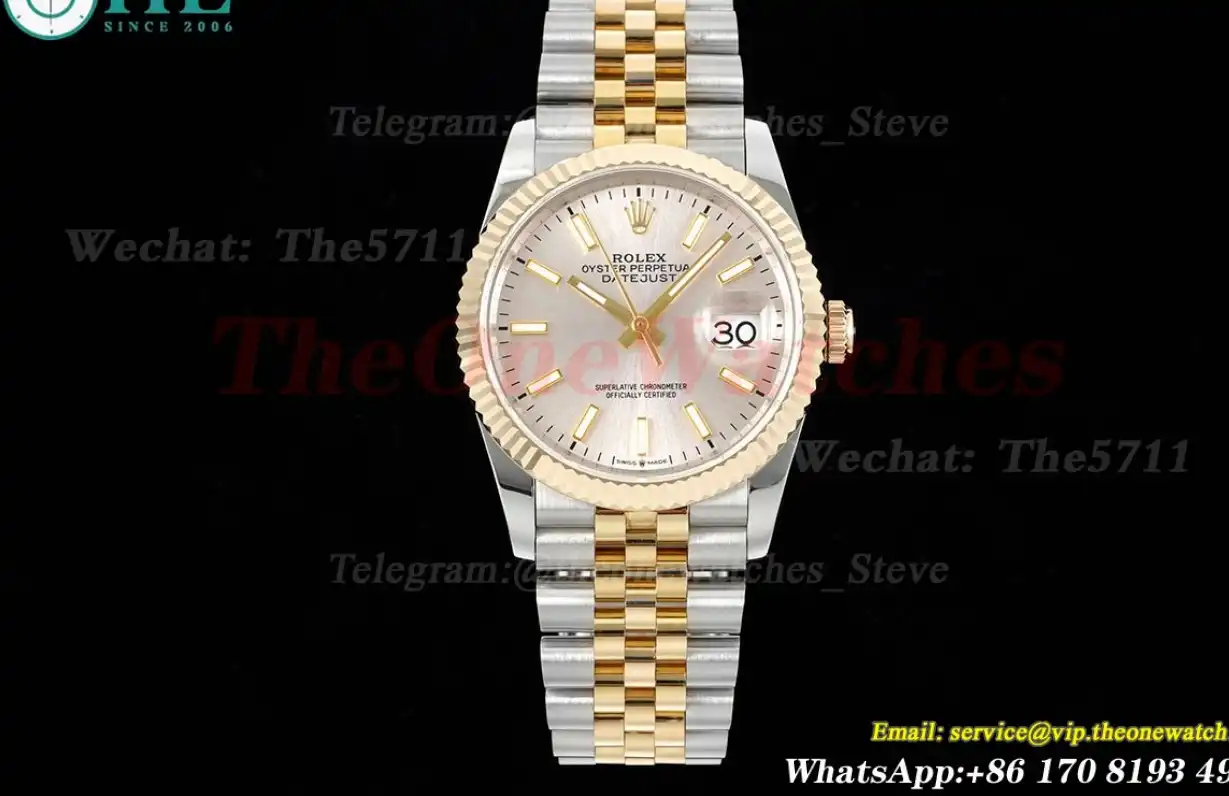 Datejust 126233 36MM Jub 904L Silver Stk YG SS Wrapped GMF A2836