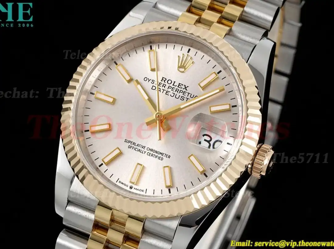 Datejust 126233 36MM Jub 904L Silver Stk YG SS Wrapped GMF A2836