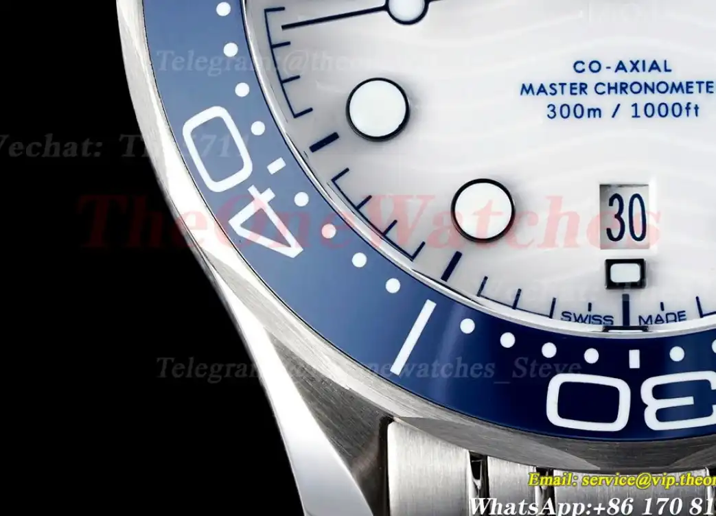 Seamaster 300m 42mm SS SS White Blue ZF A8800