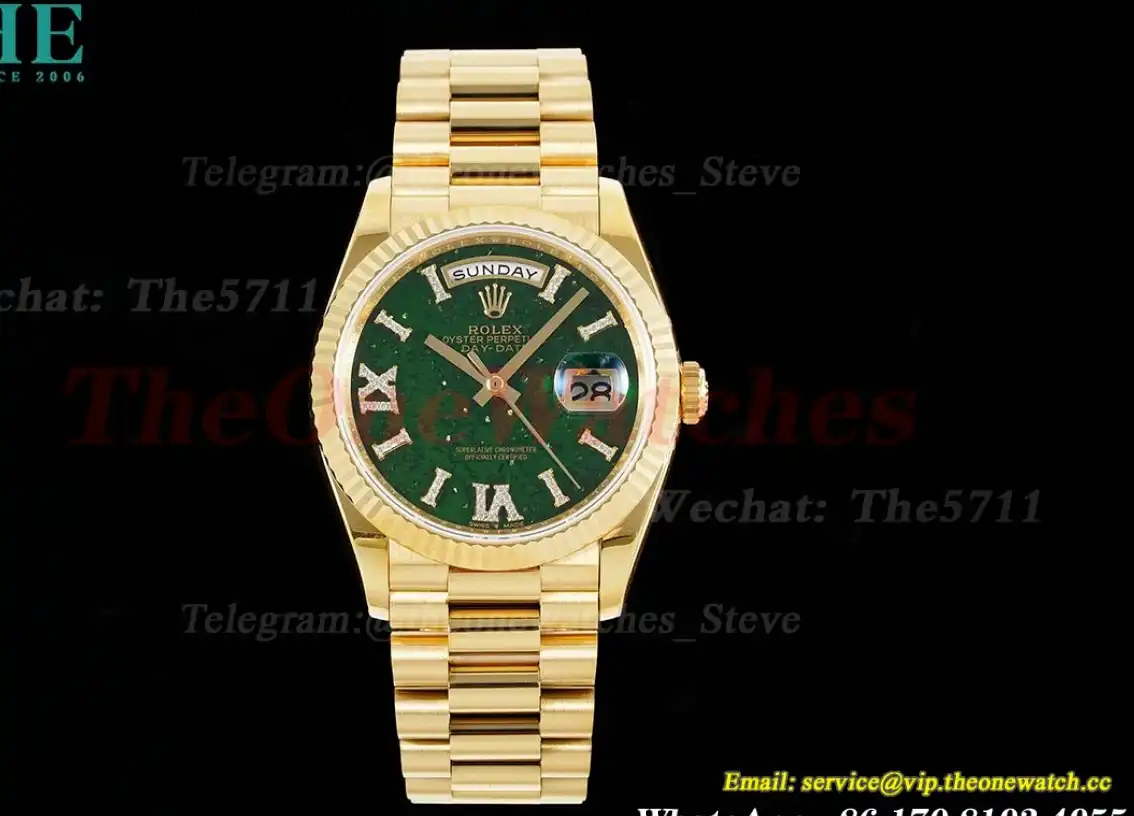 DayDate 36mm YG YG Pres Green Dial RAF A2836