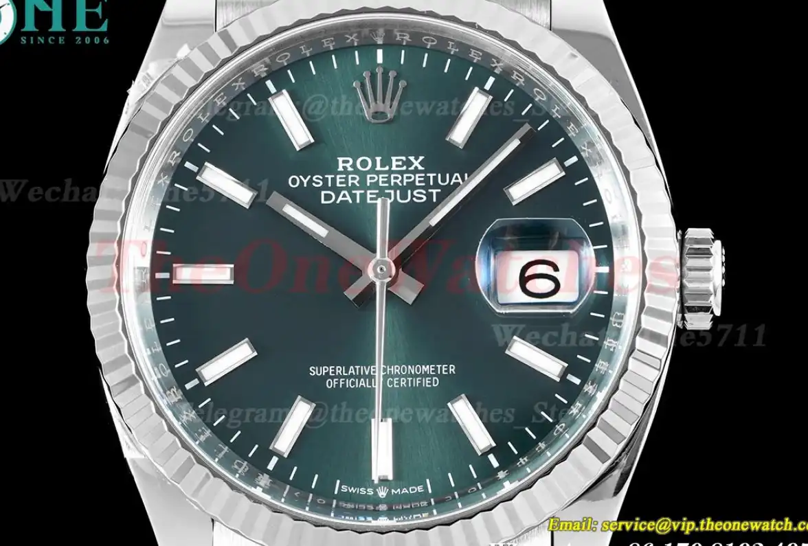 Datejust 126234 36mm Jub SS SS Green Stk Clean SH3235