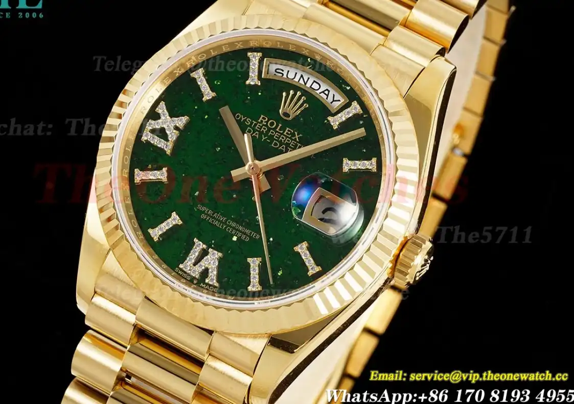 DayDate 36mm YG YG Pres Green Dial RAF A2836