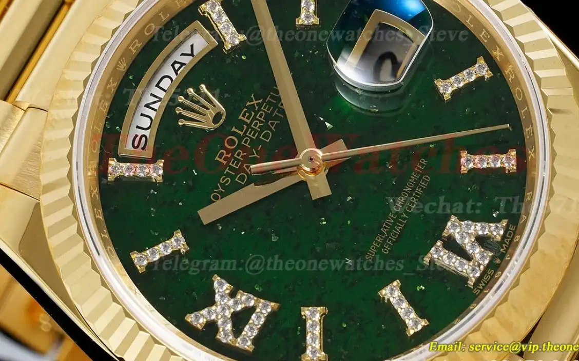 DayDate 36mm YG YG Pres Green Dial RAF A2836