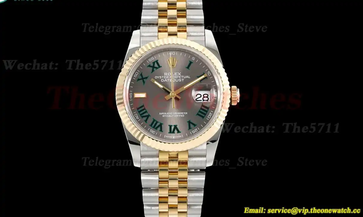 Datejust 126233 36MM Jub 904L Grey Rmn YG SS Wrapped GMF VR3235