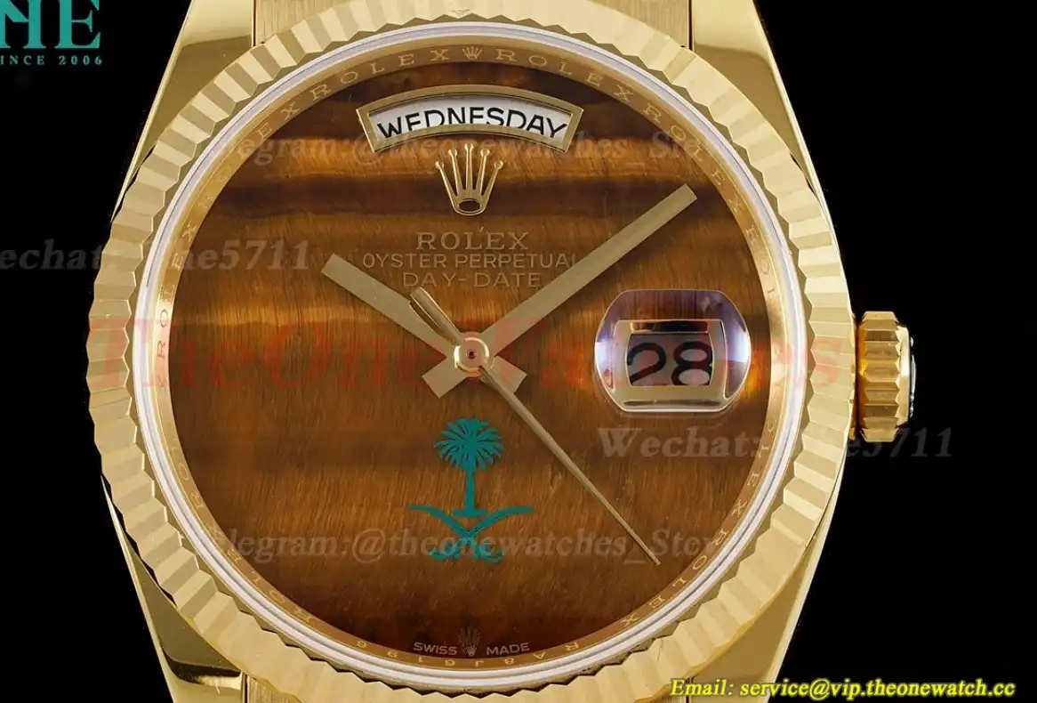 DayDate 36mm YG YG Pres Tiger’s Eye Dial RAF A2836