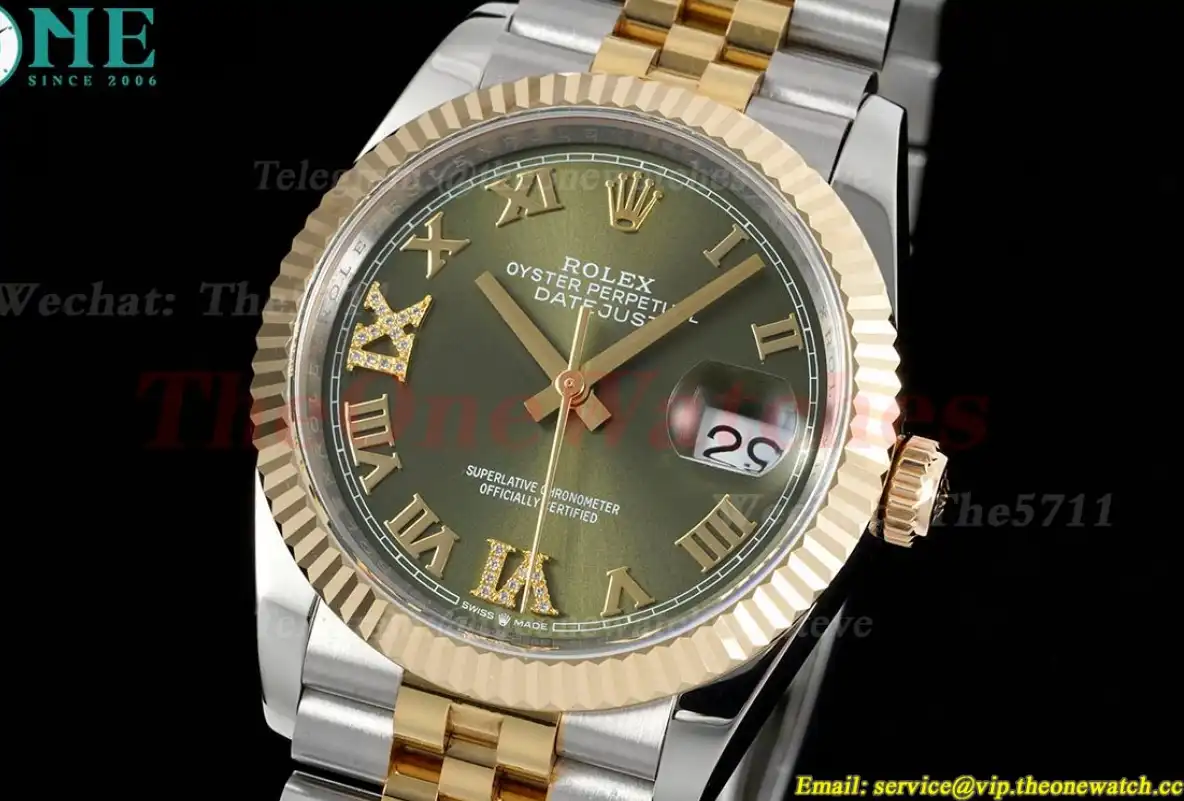 Datejust 126233 36MM Jub 904L Green Rmn YG SS Wrapped GMF VR3235