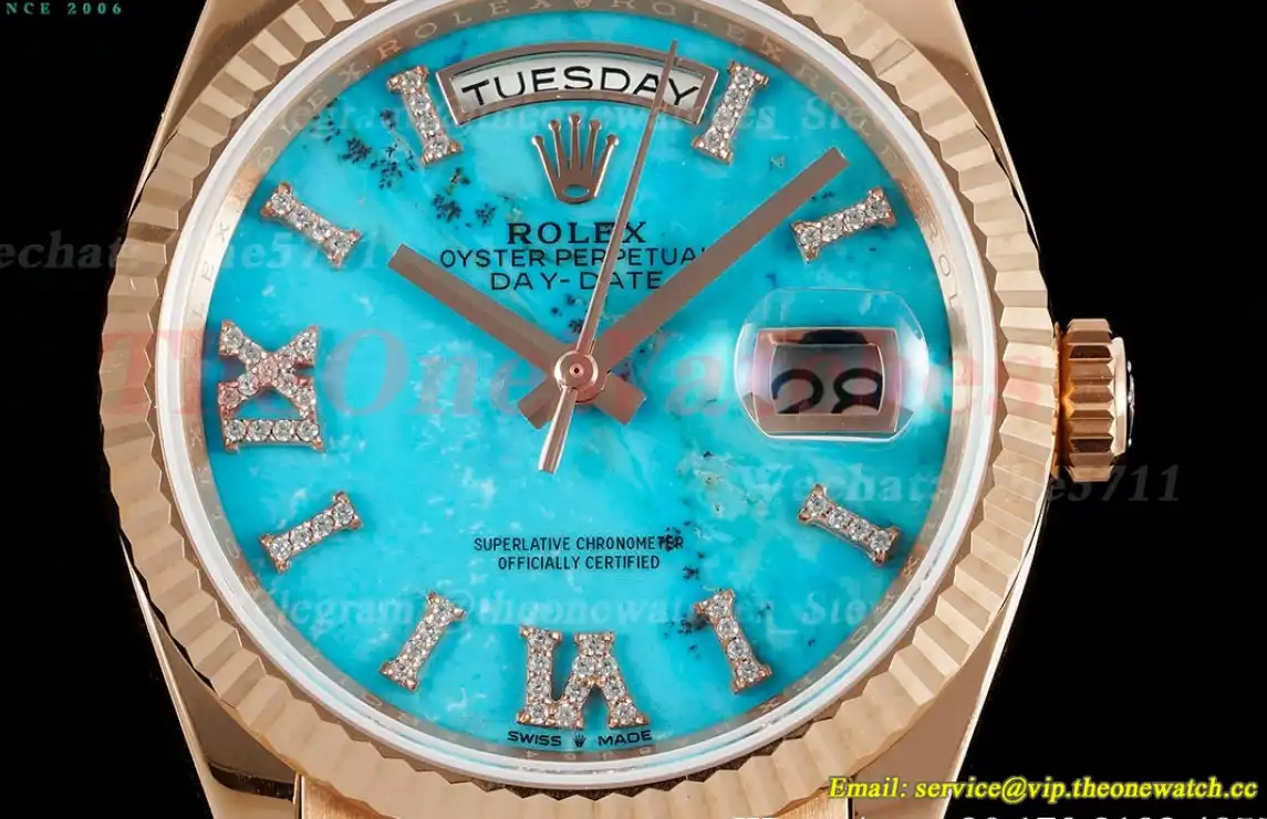 DayDate 36mm RG RG Pres Turquoise Dial RAF A2836