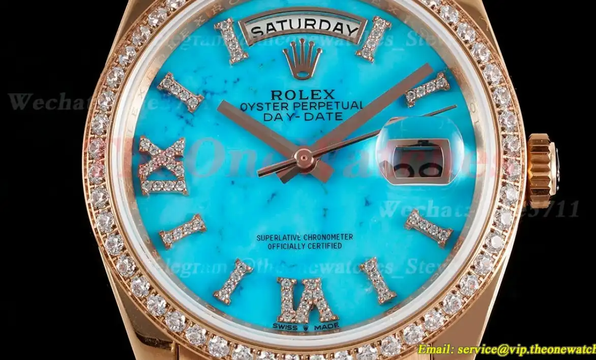 DayDate 36mm RG RG Dia Pres Turquoise Dial RAF A2836