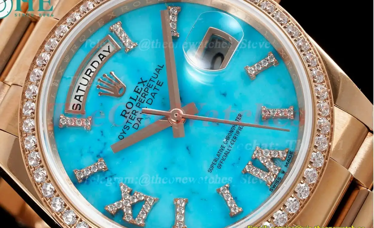 DayDate 36mm RG RG Dia Pres Turquoise Dial RAF A2836