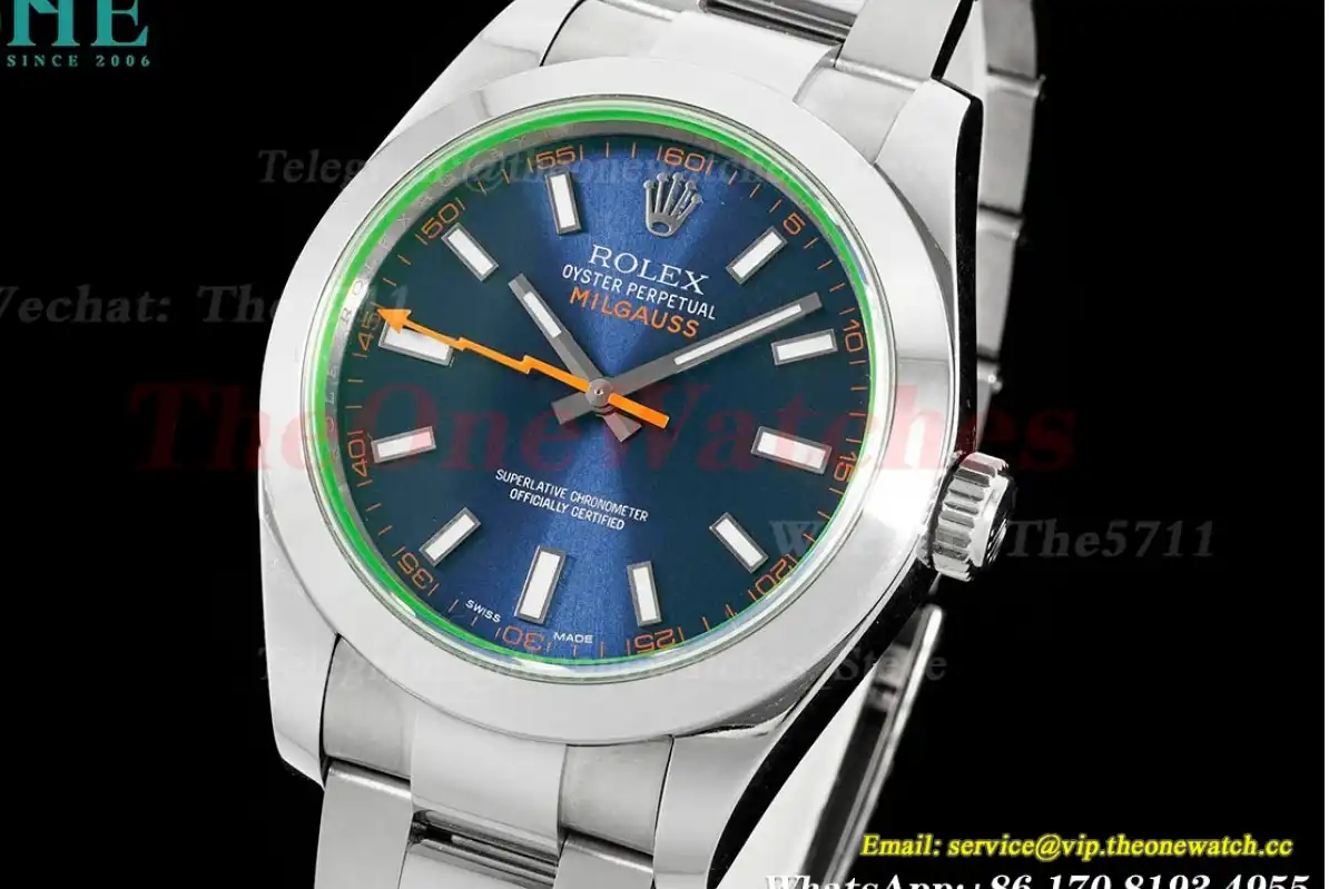 Milgauss Z Blue 116400GV SS SS Blue ARF Asia 2836