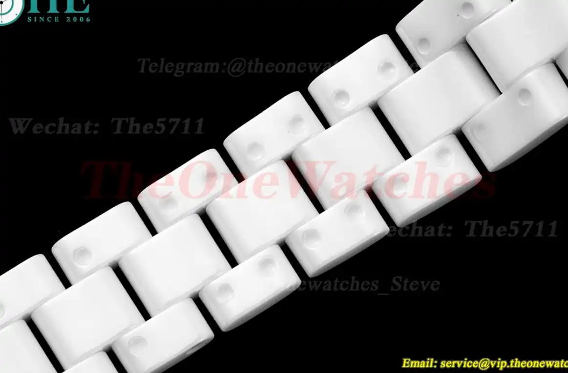 J12 Ladies 33mm Ceramic Cer White Dia XF Swiss Quartz