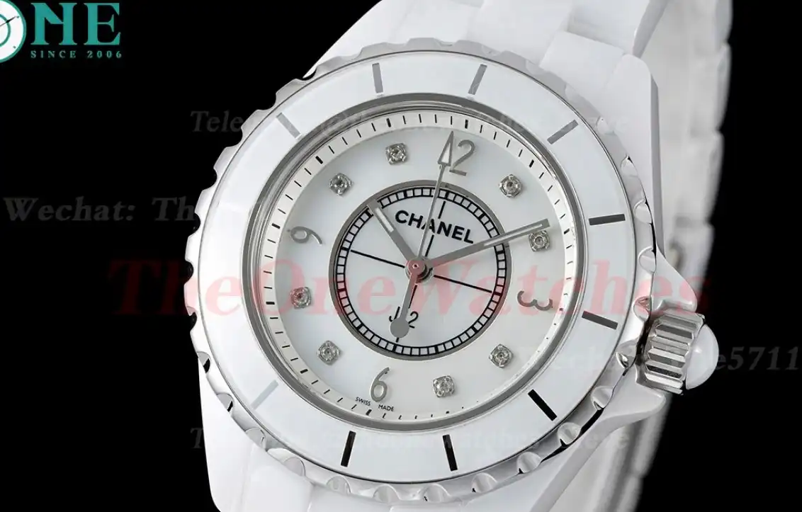 J12 Ladies 33mm Ceramic Cer Mop Dia XF Swiss Quartz