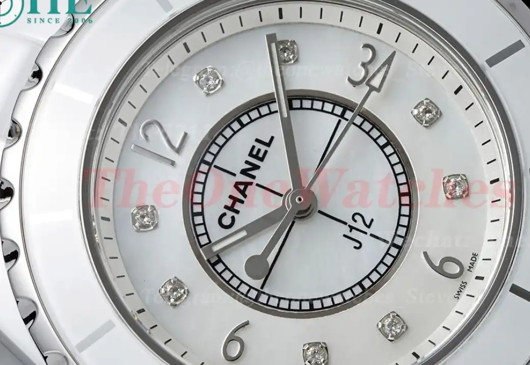 J12 Ladies 33mm Ceramic Cer Mop Dia XF Swiss Quartz