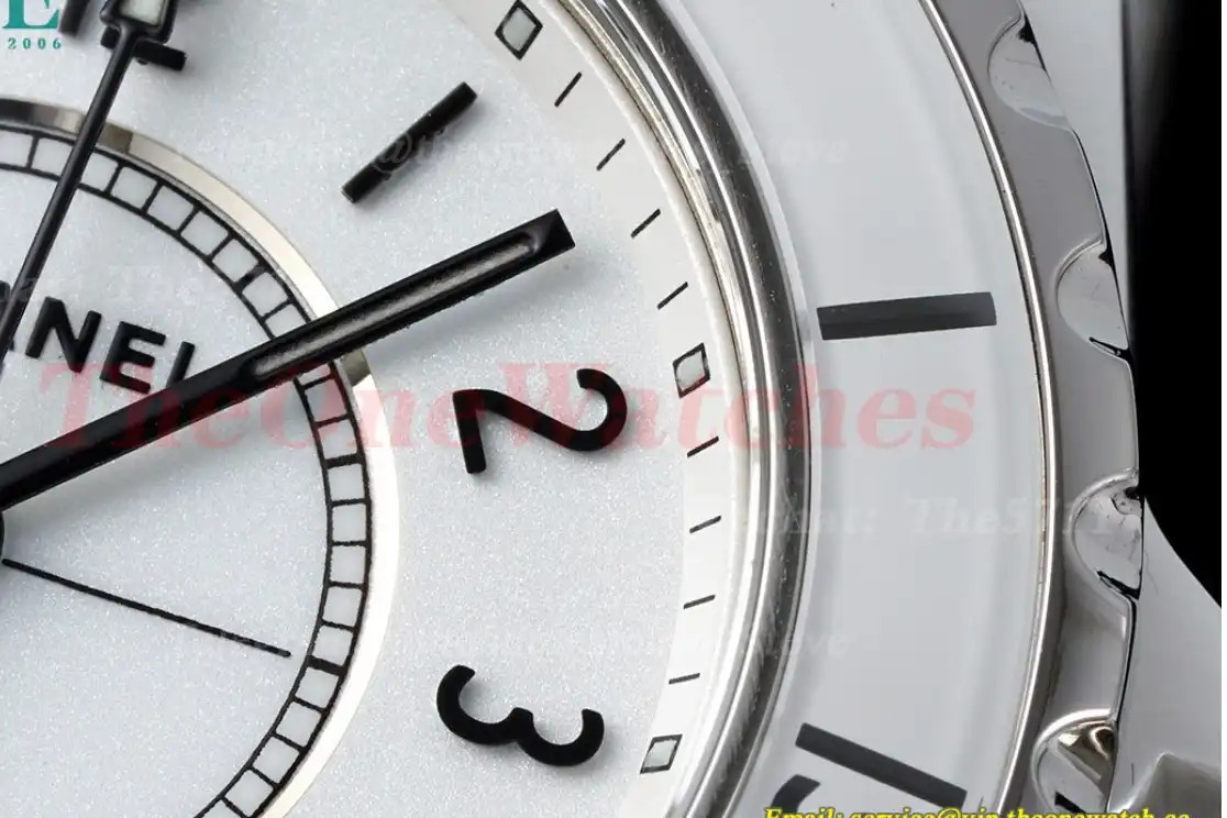 J12 Ladies 33mm Ceramic Cer White Num XF Swiss Quartz