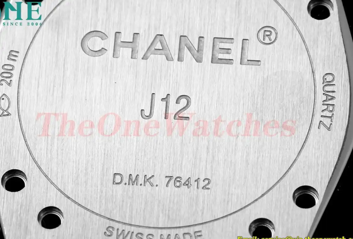 J12 Ladies 33mm Ceramic Cer Black Num XF Swiss Quartz