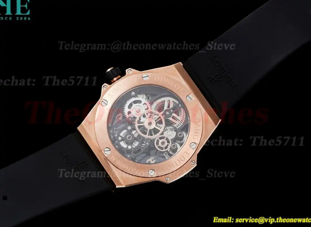 Big Bang Unico Tourbillon 45mm Skeleton Bezel RG RU HBF HW6035