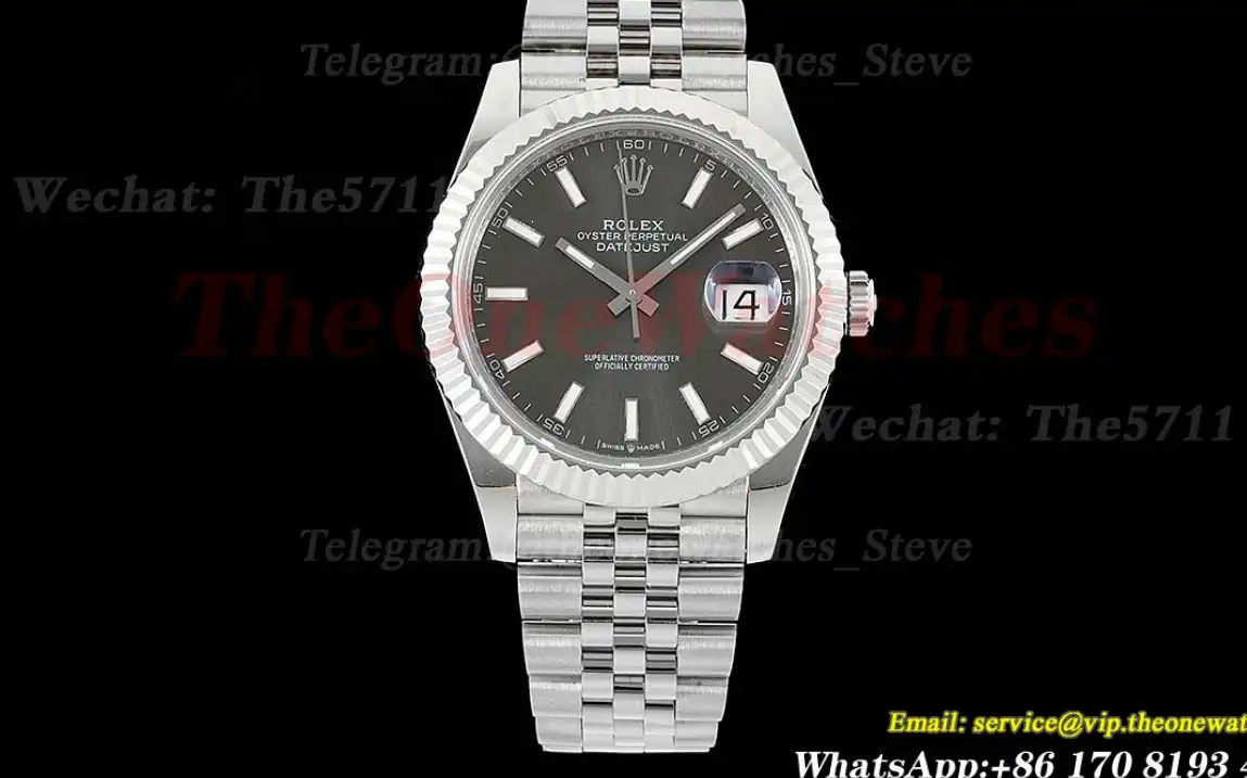 Datejust 126334 41mm Julibee 904L SS SS Grey Stk VRF VR3235