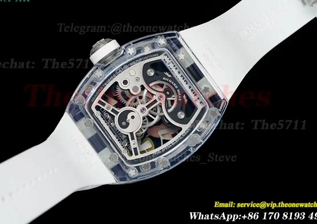 S10 Koi Dial on White Rubber Strap RMF Tourb