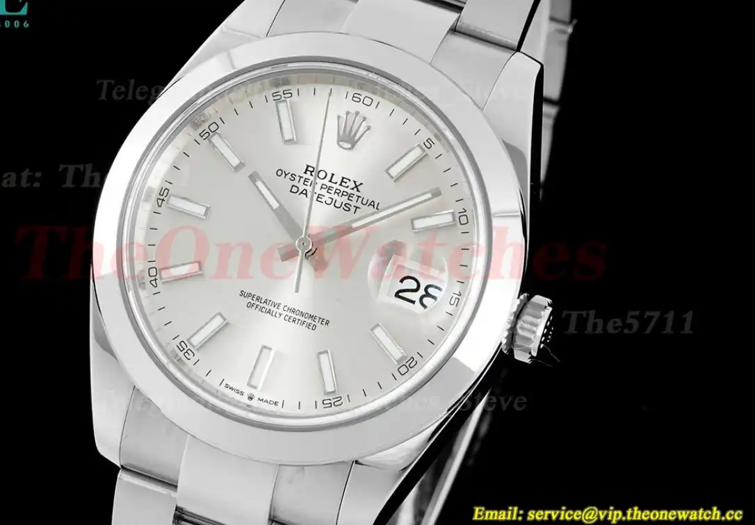 Datejust 126300 41mm Oyster 904L SS SS Silver Stk King VR3235