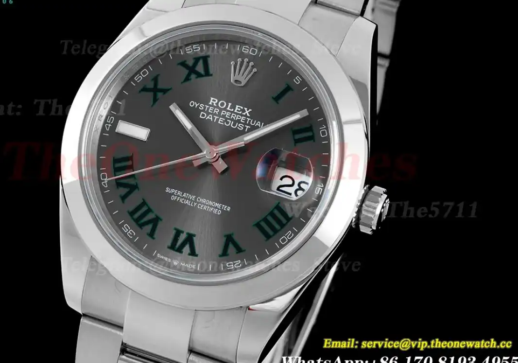 Datejust 126300 41mm Oyster 904L SS SS Grey Rmn King VR3235