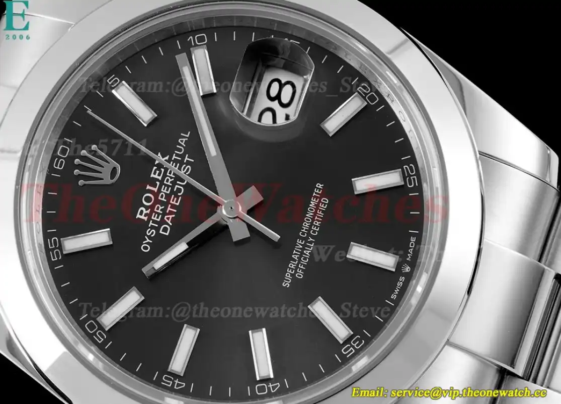 Datejust 126300 41mm Oyster 904L SS SS Grey Stk King VR3235