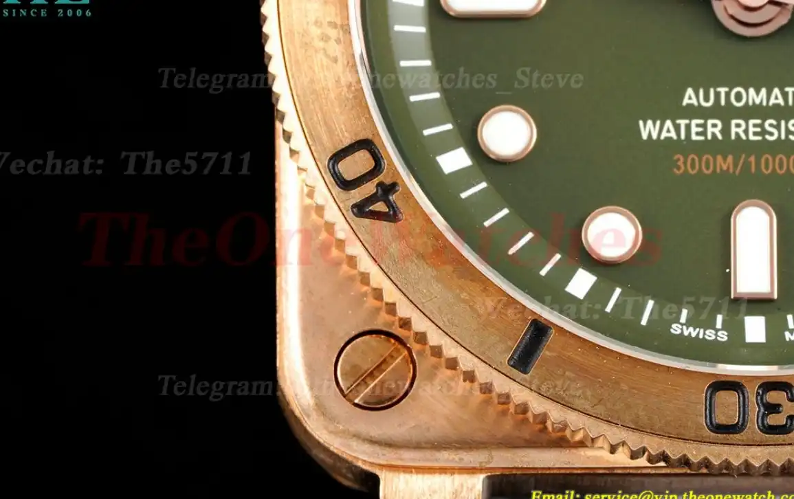 Bell & Rose Instruments BR03 Diver Bronze LE Green Dial 42mm A2824