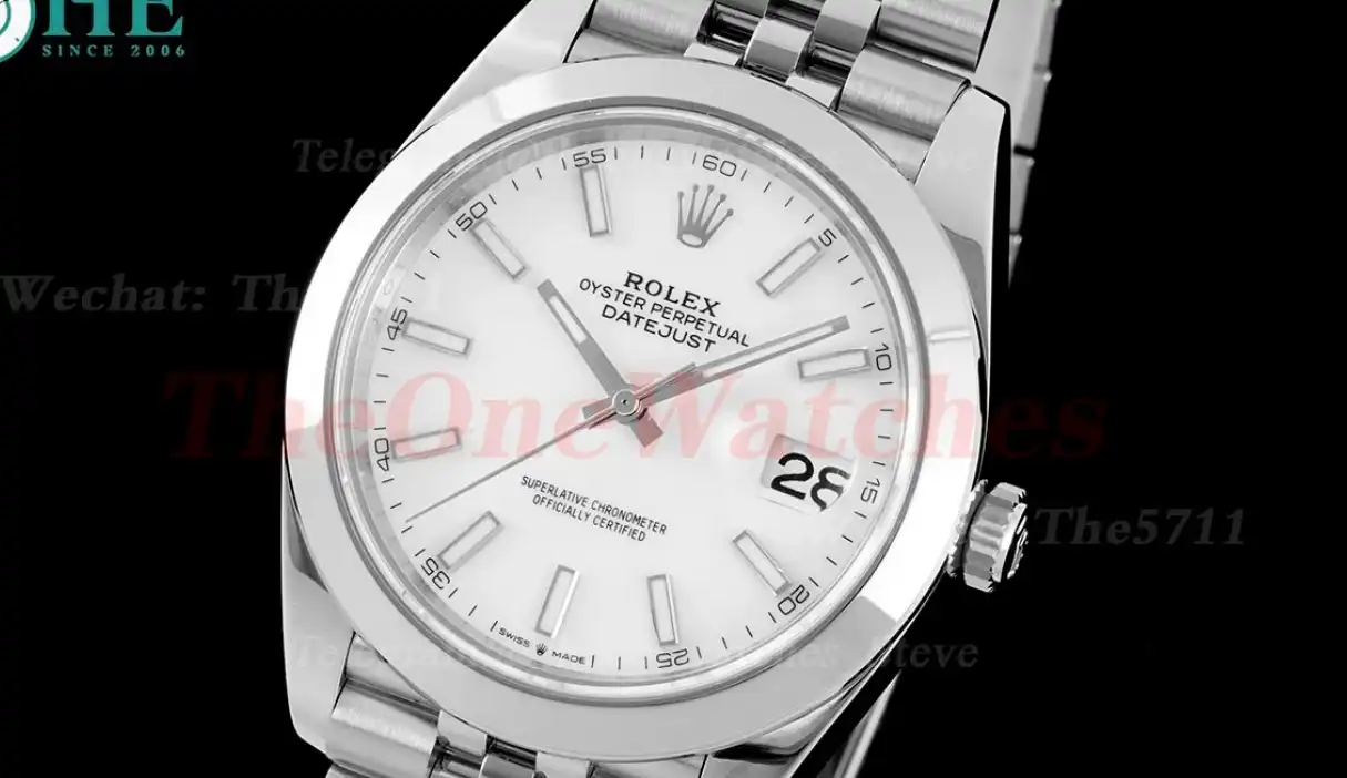 Datejust 126300 41mm Jubilee 904L SS SS White Stk King VR3235