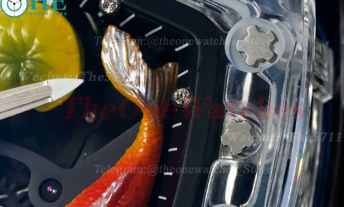 S10 Koi Dial on Black Rubber Strap RMF Tourb