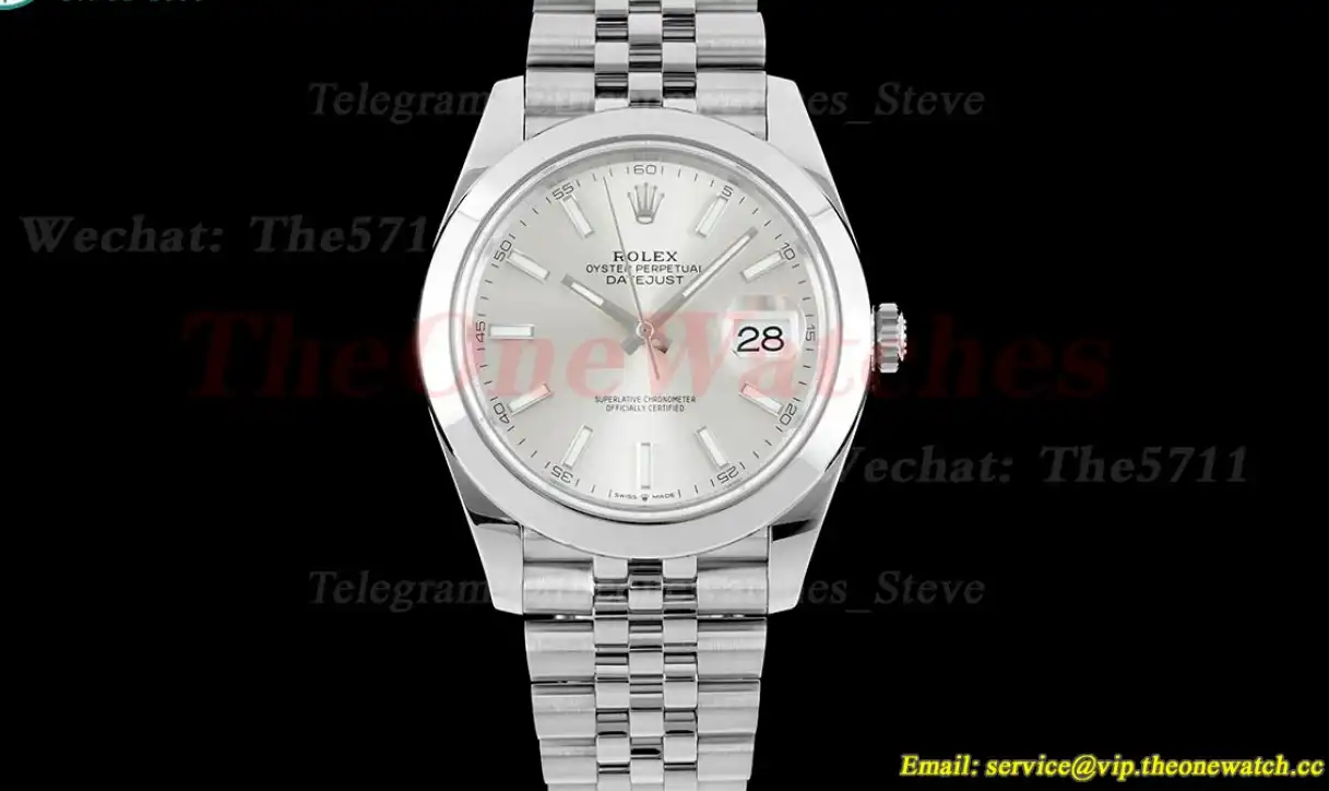 Datejust 126300 41mm Jubilee 904L SS SS Silver Stk King VR3235