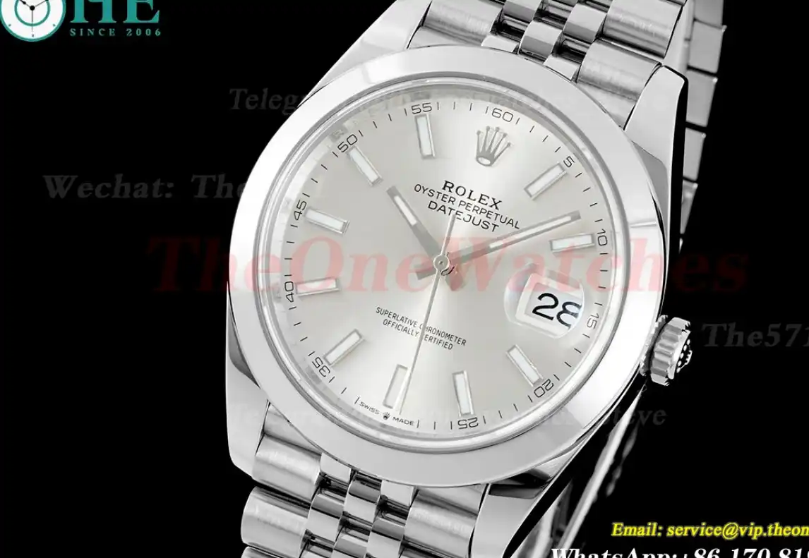 Datejust 126300 41mm Jubilee 904L SS SS Silver Stk King VR3235