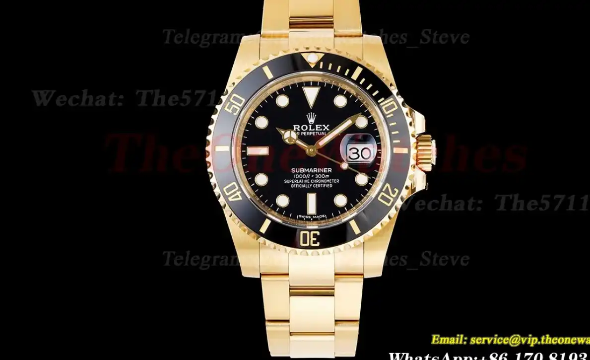 Submariner 116618LN 40mm YG YG Black Dot Clean VS3135