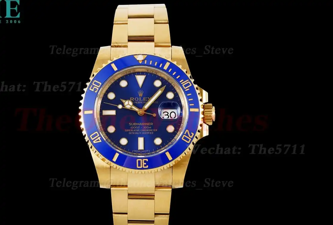 Submariner 116618 LB 40mm 904L YG SS Blue Dial Clean VS3135