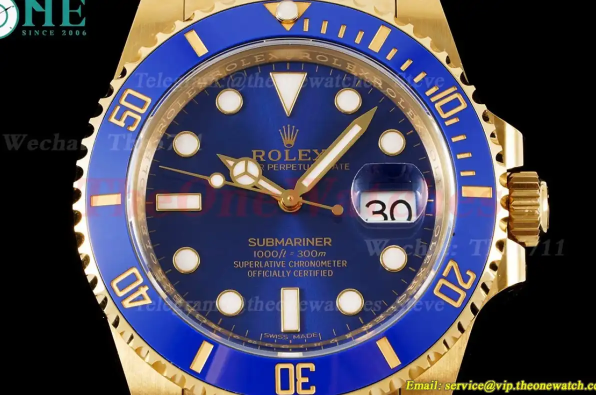 Submariner 116618 LB 40mm 904L YG SS Blue Dial Clean VS3135