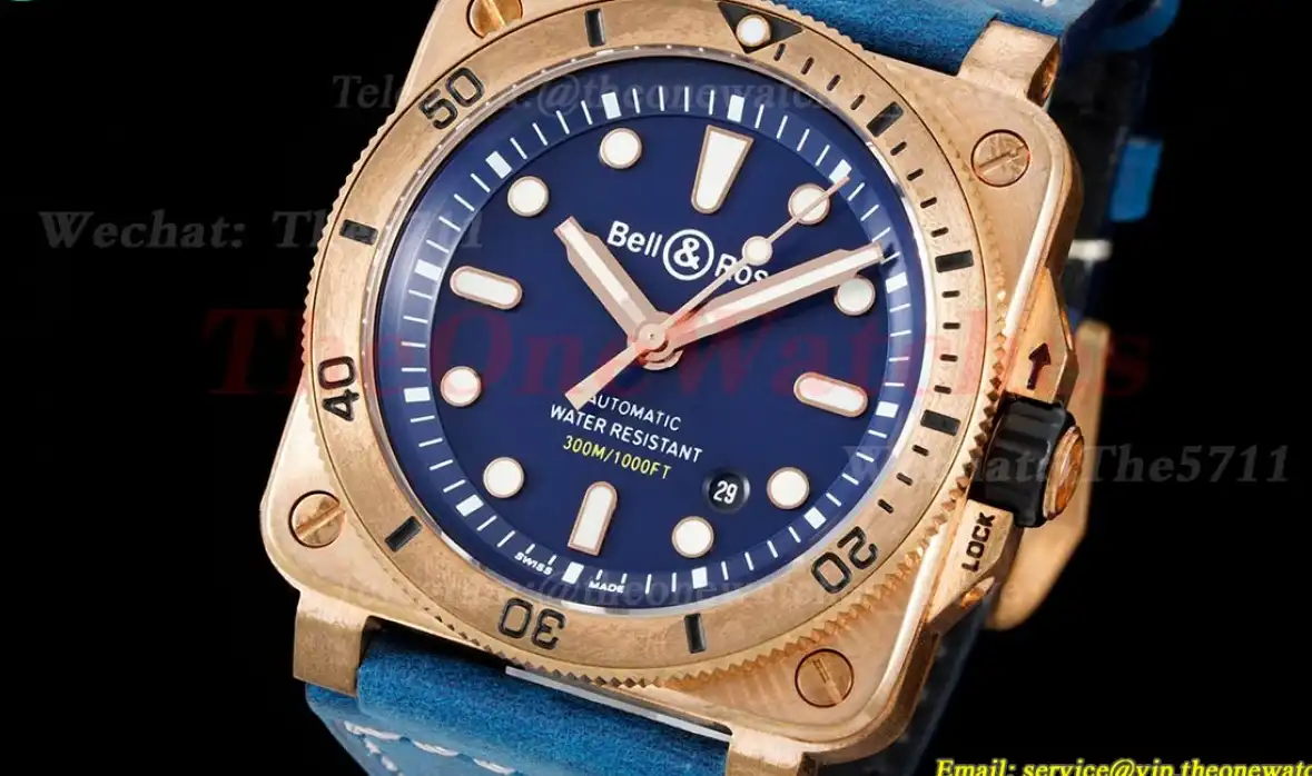 Bell & Rose Instruments BR03 Diver Bronze LE Blue Dial 42mm A2824