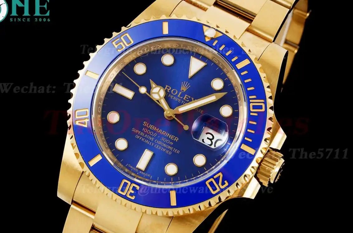 Submariner 116618 LB 40mm 904L YG SS Blue Dial Clean VS3135