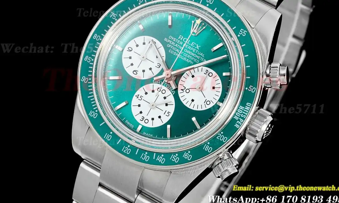 Daytona Retro 38mm SS SS Green Dial ADGF A7750