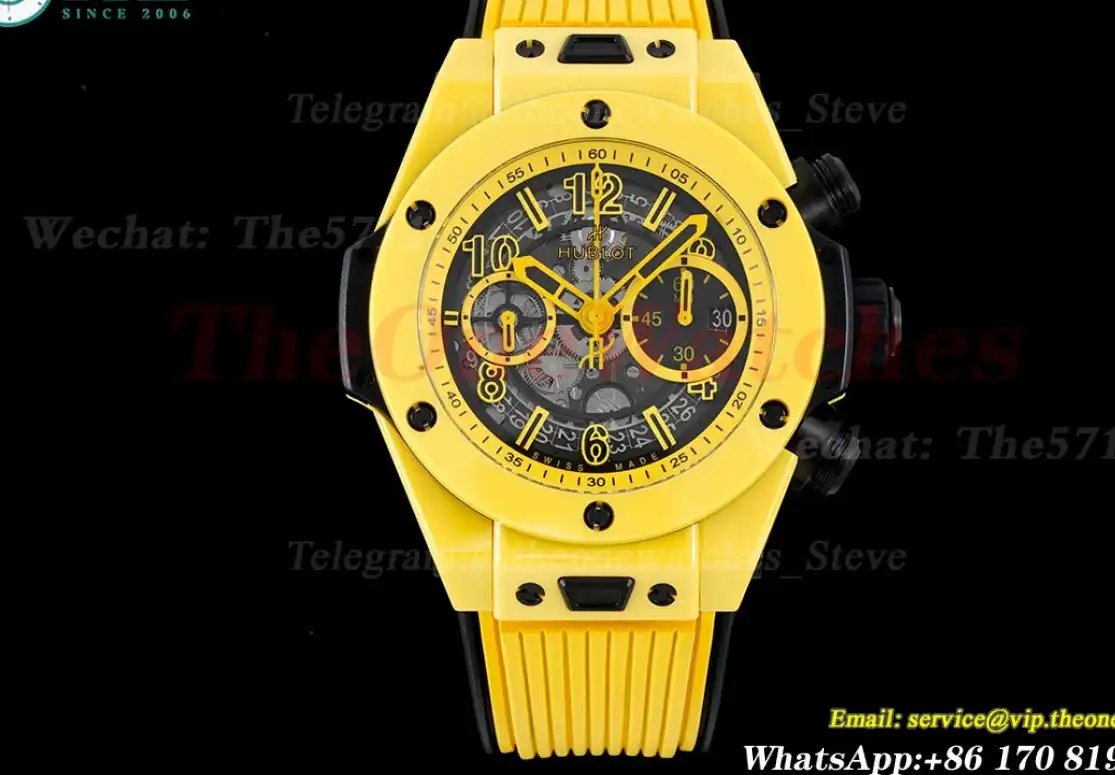 Big Bang Unico 42mm Yellow Magic Ceramic RU Skeleton Dial BBF A1280