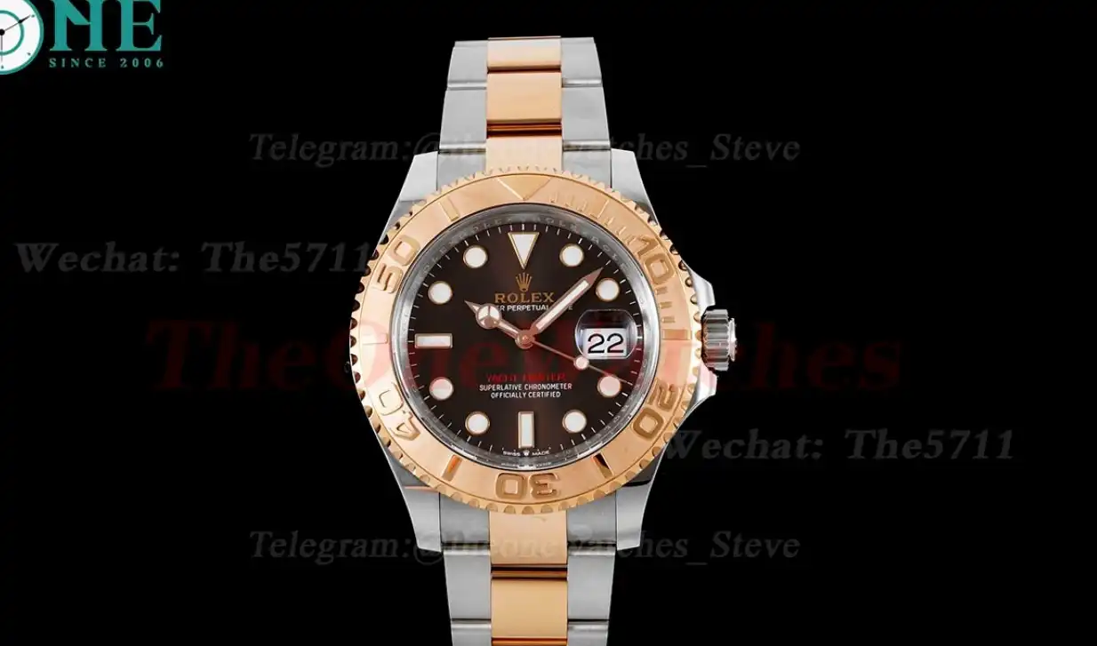 Yacht-Master 126621 40mm SS RG Brown Dot Clean VR3235