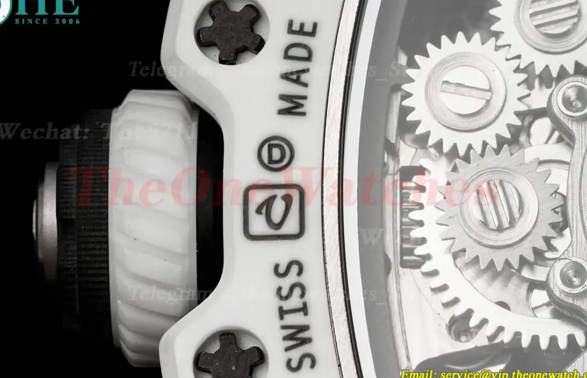 RM21-02 Carbon Case On White Rubber Strap RMF Tourbillon