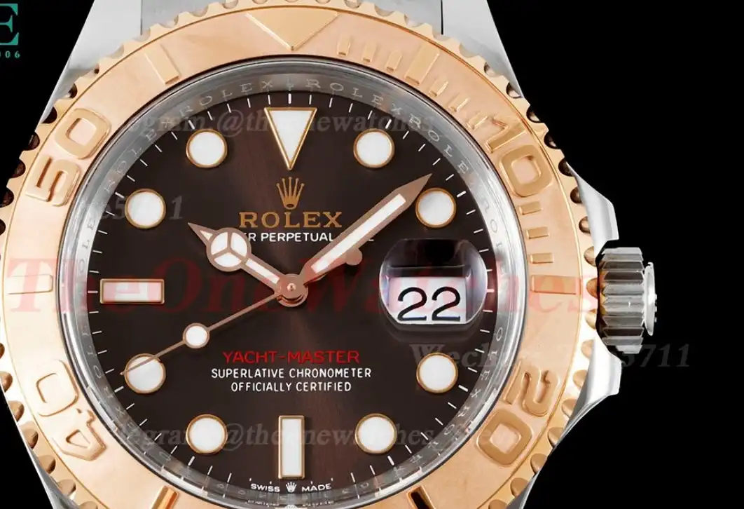 Yacht-Master 126621 40mm SS RG Brown Dot Clean VR3235