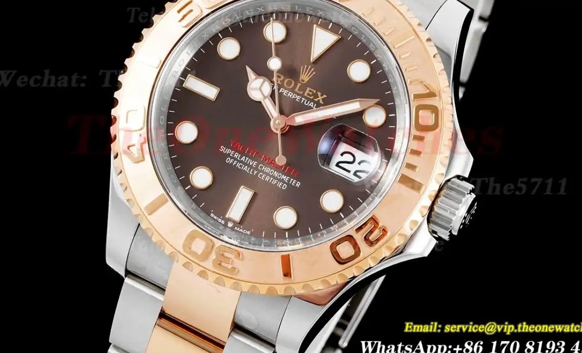 Yacht-Master 126621 40mm SS RG Brown Dot Clean VR3235