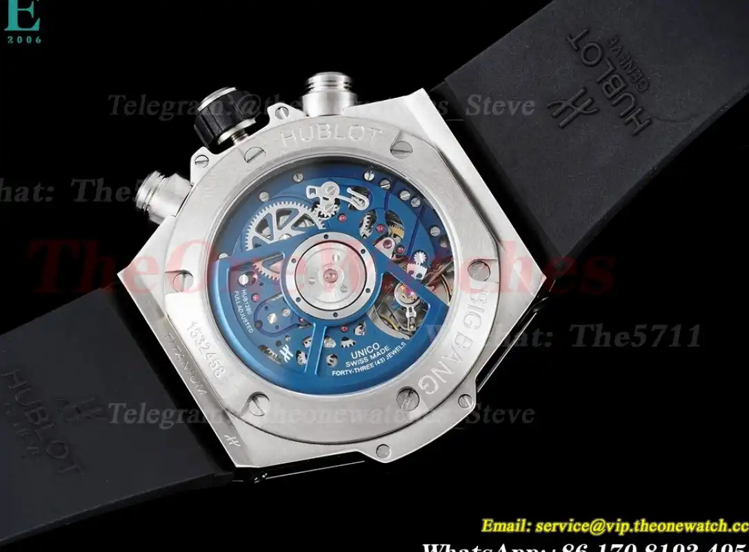 Big Bang Unico 42mm TI RU Skeleton Blue Dial BBF HUB1280